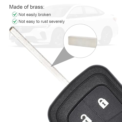 2 Buttons Car Key Fob Shell Case Remote Control Replacements Compatible with Opel Vauxhall Buick Astra Insignia Meriva Zafira, Foldable Car Key Cover Case (B) - Image 6