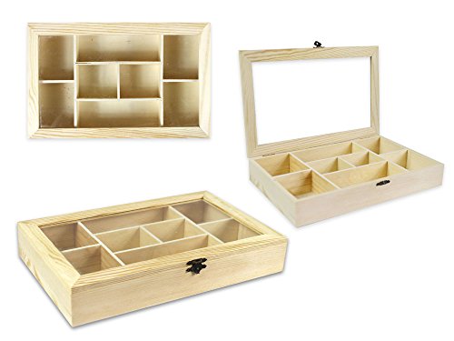 Bacheca in legno 8 posti ideale da usare come vetrinetta per minuterie e piccoli ricordi.