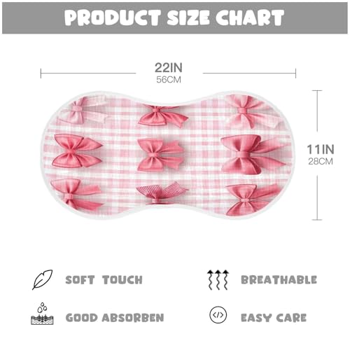 Bows Burp Cloths Cotton Baby Washcloths,Large 22x11in Burping Cloth Absorbent and Soft for Newborn Baby Boys and Girls,2 Pack4