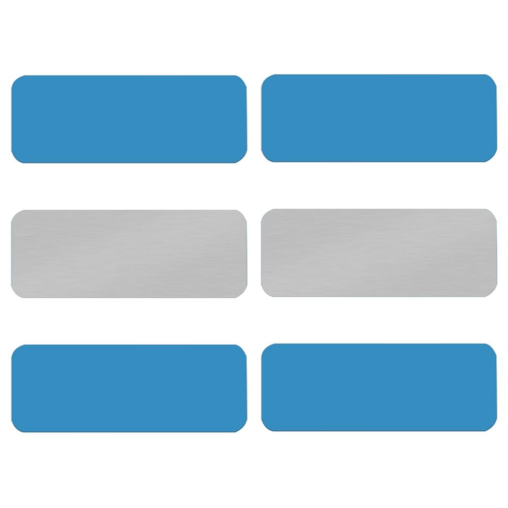 Vmoomax Metal Adhesive Strips for Magnetic LED Lights, 6pcs 70 * 25mm Thin Iron Mounting Plates with Strong Self Adhesive for Under Cabinet, Staircase Lighting, Wardrobe and Closet Lighting