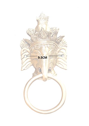 Esplanade Elefanten-Türklopfer aus Messing | Türdekor-Zubehör | Torklopfer aus Messing als Heimdekoration – 8 Türgriff im Vintage-Stil