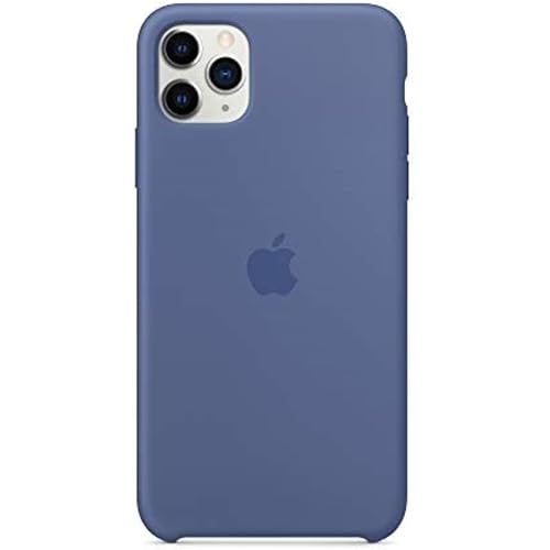 Apple iPhone 11 Pro Max Silicone Case - Slim Fit, Wireless Charging Compatible, Water Resistant - Linen Blue