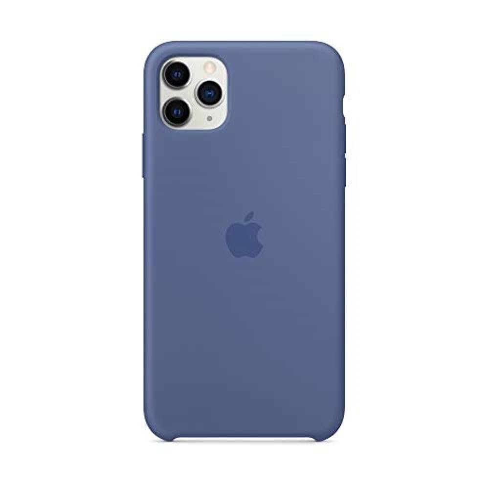 Apple iPhone 11 Pro Max Silicone Case - Slim Fit, Wireless Charging Compatible, Water Resistant - Linen Blue