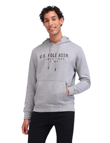 Image of U.S. Polo ASSN. Knitted Regular Fit Sweatshirt for Man - 100% Cotton, Full Sleeves Men Sweatshirts