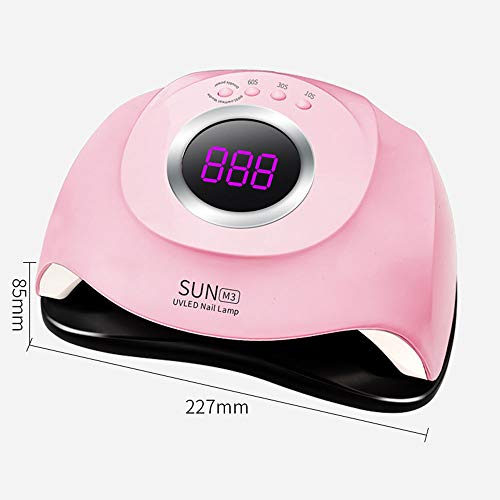 KKmoon Lâmpada de unha LED UV inteligente Secador de esmaltes com 3 temporizadores Luzes LED de 45 u