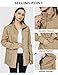 WenVen Women's Canvas Fashion Jacket Fall Casual Barn Coat (Khaki, L)