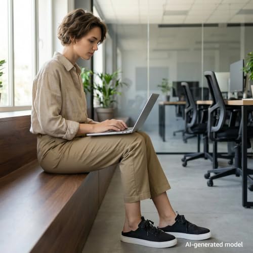 Image of STQ Women's Lace up Tennis Shoes Orthopedic Casual Sneakers | Arch Support | Plantar Fasciitis | Business, Travel, Work, Daily Wear | Lightweight