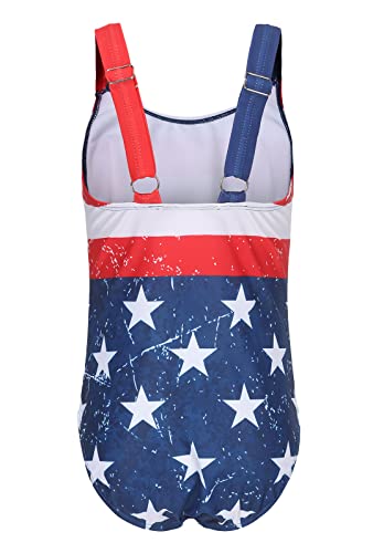Image of Girls One Piece Swimsuits Tie Dye Bathing Suit for Girls Hawaiian Swimwear 3-16 Years