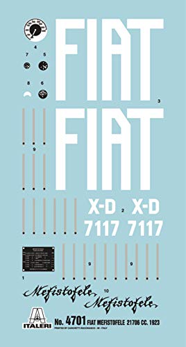 Italeri 1:12 Fiat Mefistofele Modelo Kit miniatura 7