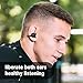 GZCRDZ True Bone Conduction Bluetooth Earphones TWS Open Ear Clip Wireless Headphone with Mic Sports Headsets for All Phone (Black)