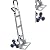 Smarketbuy Aluminum Stair Climber Hand Truck 18 x 7.5 Inch Nose Plate Stair Climbing Hand Truck 6 Wheels Hand Truck Dolly (Stair Climber Hand Truck)