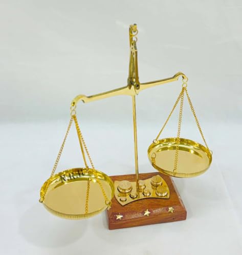 Báscula Antigua Tarazu de Latón y Madera 8 Pulgadas miniatura 7
