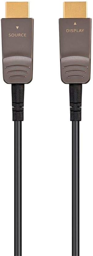 Monoprice 8K Ultra High Speed Fiber Optic HDMI Cable - HDMI 2.1, 8K@60Hz, 4K@120Hz, 48Gbps, HDR, VRR, Active Optical Cable (AOC), 100ft, Black