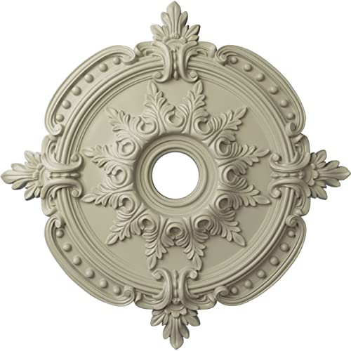Image of Ekena Millwork CM28BECYF Benson Classic Ceiling Medallion, Clear Yellow