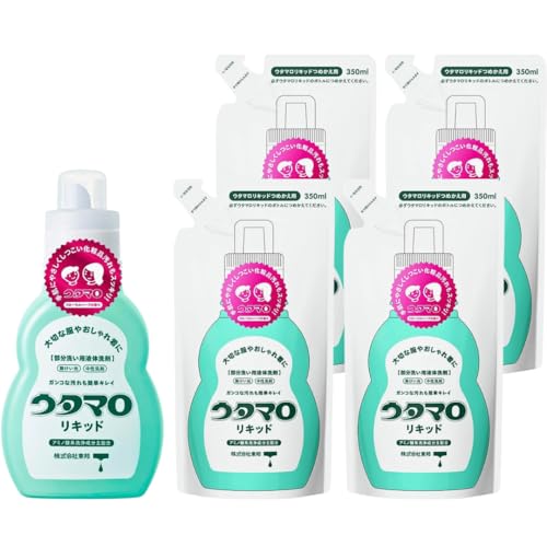 【セット品】 ウタマロリキッド フローラルハーブの香り 中性 無けい光 洗濯用洗剤2点セット (本体400ml ×1 + つめかえ用350ml ×4)
