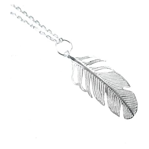 URBAN SHe ° 925 Sterling Silver Freedom Bird Feather Necklace Pendant Cover