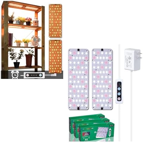 APLANT Grow Light, LED Grow Lights for Indoor Plants Full Spectrum, Timer Plant Light, Indoor Plant Growing Lamp for Seedlings, Veg, Flowers Cover
