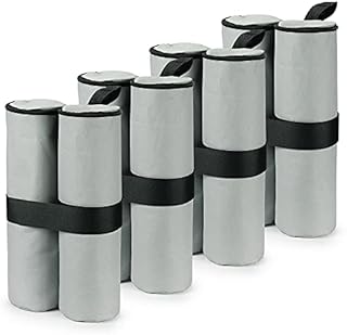 RIOGOO 4 Pack Gazebo Sand Weights Industrial Grade Heavy Duty Double-Stitched Sand Weight Bags, Leg Weights for Pop up Canopy Tent Sun Shades, Umbrella, Trampolines Weighted Feet Bag