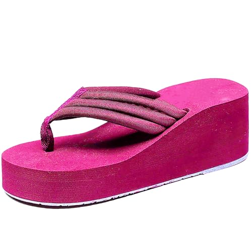 Genérico Sandalias Ortopedicos Mujer Zapatos Verano Playa Sandalias Sandalias Mujer Chanclas De Verano (Hot Pink, 36)