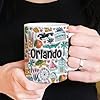Lotacy Orlando Symbols Colorful 2D Printed Coffee Mug With Flag, 11oz, Orlando Souvenirs and Gifts #4