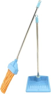 Ciieeo 1 Set Mini Ornament Broom Cleaning Furniture Tools Simulated Dustpan Doll House Furniture Doll Housework Broom Toy Broom and Dustpan Kit Stainless Steel Desktop Thing