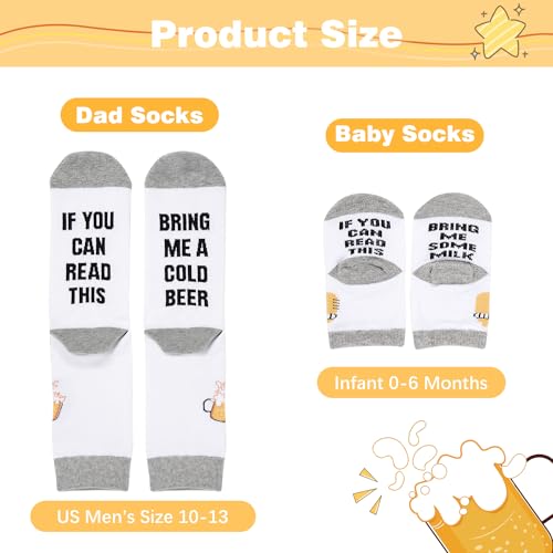 Dad Baby Matching Socks, New Dad Gifts, Cotton Daddy and Baby Socks, Men Husband Son Gift Idea Fathers Day Birthday Christmas, Baby Shower Gifts for Girls Boys2