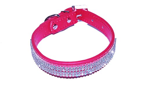 Pet Palace - Collar de perro, de piel, diseño Diva