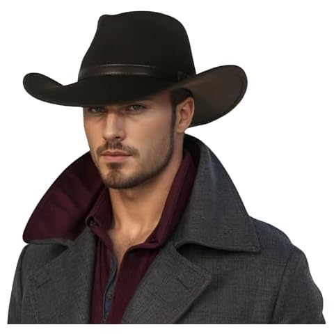 hatsXcaps 100% Wool Cowboy Hat for Outdoor Adventures Cover