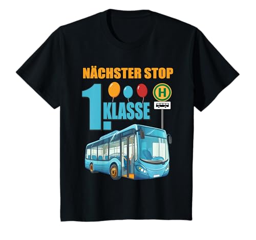 1. Klasse Schule Busfahrer Junge Einschulung 1. Schultag Bus T-Shirt