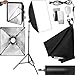 Produktbild tectake® Profi Fotostudio Set 1x Studioleuchte Kamera Stativ inkl. LED Beleuchtung, Softbox, Tasche, für natürliches Licht, Zubehör für Streaming, Foto, Selfie, Video, Webcam, Indoor und Outdoor