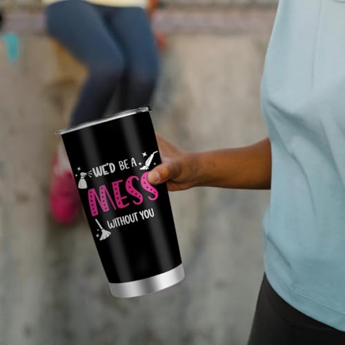 Farecnt Housekeepers Gifts for women, Cleaning Lady Gifts, Housekeeping Appreciation Gifts on Housekeeping Week, Stainless Steel Tumbler Coffee Mug 20 Oz - Image 8