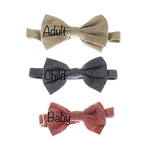 My Lello Chambray Adjustable Pre-Tied Bow Ties4
