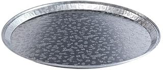 16 inch Round Aluminum Flat Tray – Disposable Silver Serving Platter for Catering Parties Events Buffets and Food Displays, Lightweight Round Tray for Appetizers Desserts Snacks and Table Setups (1)