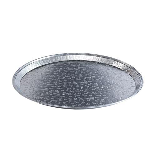 16 inch Round Aluminum Flat Tray &ndash; Disposable Silver Serving Platter for Catering Parties Events...