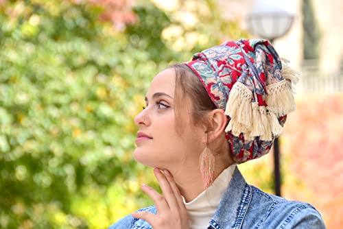 ALONA Boho Soft Headscarf Tichel, Hair Snood, Chemo Snood, Head Scarf, Head Covering, Jewish Head covering, Scarf, Bandana, Apron4