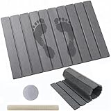 SOZOMO Tapete de Baño de Piedra de Diatomita 60x39 CM,Tapete para Baño,Diseño Plegable,Tapete Ultra Absorbente de...