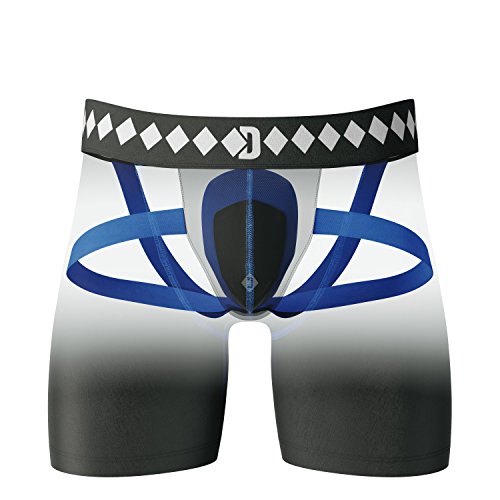 Diamond MMA Youth Boys' Athletic Cup Groin Protector & Compression Shorts System with Built-in Jock Strap, X-Large
