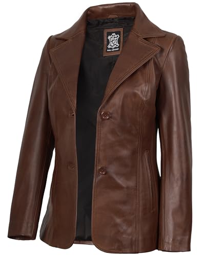 Image of Blingsoul Womens Real Leather Jacket - Asymmetrical Leather Jackets for Women