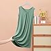 JiXiang Summer Nightgowns for Women Plus Size Crew Neck Chemise Sleepwear Sleeveless Soft Nightwear Loose Comfy Nightshirts