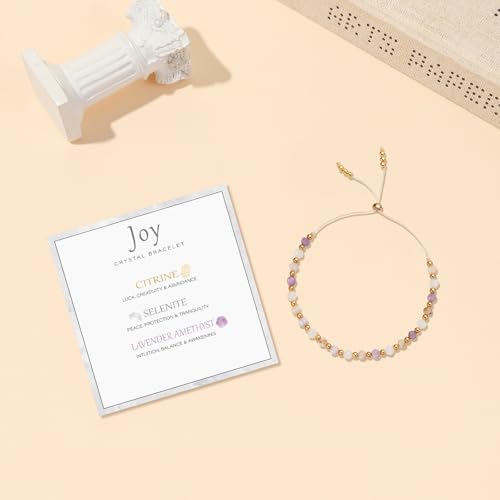 Anxiety Relief Items Bracelet for Women, Depression Stress Relief Anti Anxiety Gifts Spiritual Jewelry Natural Healing Crystals for Calm & Balance3