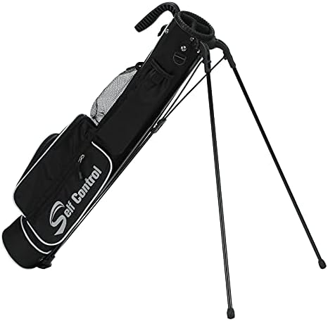 Self Control Lightweight Golf Bag with Stand & Strap, Easy to Carry Golf Club Bags, Durable Pitch and Putty Stand Bag