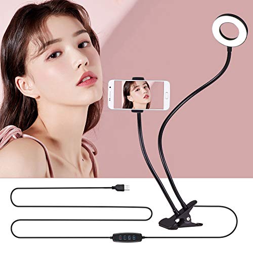 K&F CONCEPT Lampe magnétique Selfie avec Miroir, 900mah Mobile