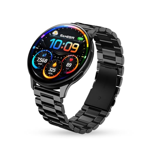 Image of GameSir Evo Vista Smartwatch, 1.39 inch HD Round Display, Bluetooth Calling, Heart Rate & SPO₂, 100+ Sports Modes, IP67, Long Battery Life for Men & Women (Matel Black)