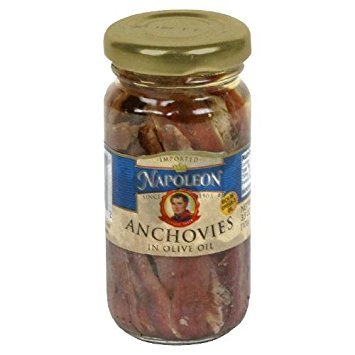 Napoleon Flat Anchovies in Olive Oil, 3.5-ounce Jars (Case of 12)