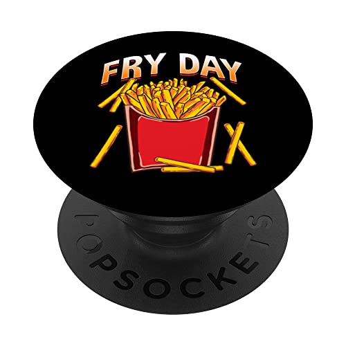 Fry Day Funny French Fries Foodie Fry Lovers Hilarante PopSockets PopGrip Intercambiable