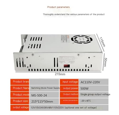 Alimentation à découpage MS-500W avec sortie constante pleine puissance DC - 3