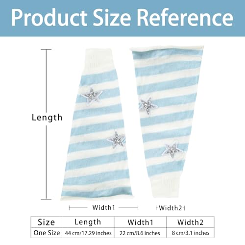 Image of Junely Leg Warmers for Women Kawaii Leg Warmer Cute Legwarmers Japanese Socks Emo Lolita Gyaru Harajuku Accessories