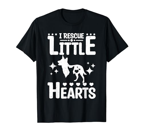 Rescate de mascotas rescate pequeños corazones Camiseta