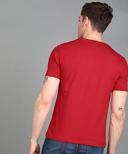 Image of Urbano Fashion Men's Graphic Printed Round Neck Half Sleeve Slim Fit Cotton T-Shirt