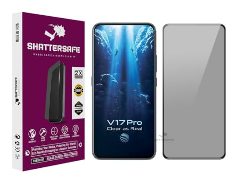 Image of Anti-Spy Privacy Tempered Glass Compatible For Vivo V17 Pro [Pack of 1]. 9H Hardness, Anti-Scratch, Edge-to-Edge Protection With Easy Installation Kit & Case Friendly Fit.